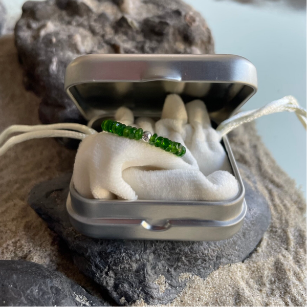 GESCHENKVERPACKUNG | kleiner Stoffbeutel aus Samt | Umverpackung für Edelsteinring-Dose