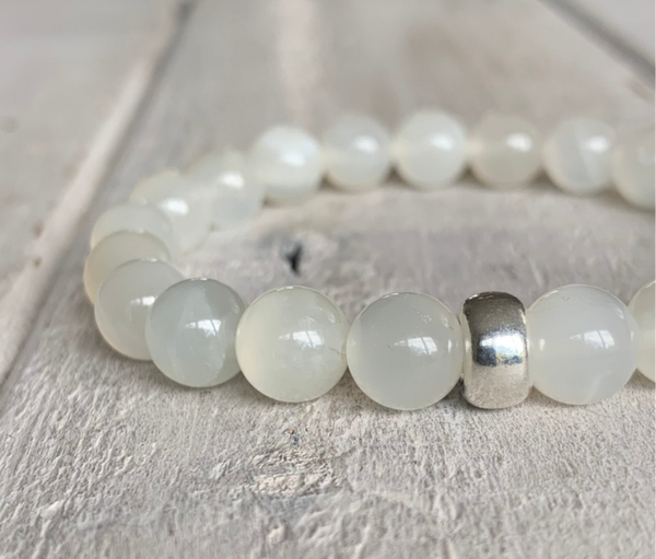 MONDSTEIN Edelstein Armband | 925 Sterling Silber Rondell | 8 mm | NEUMOND