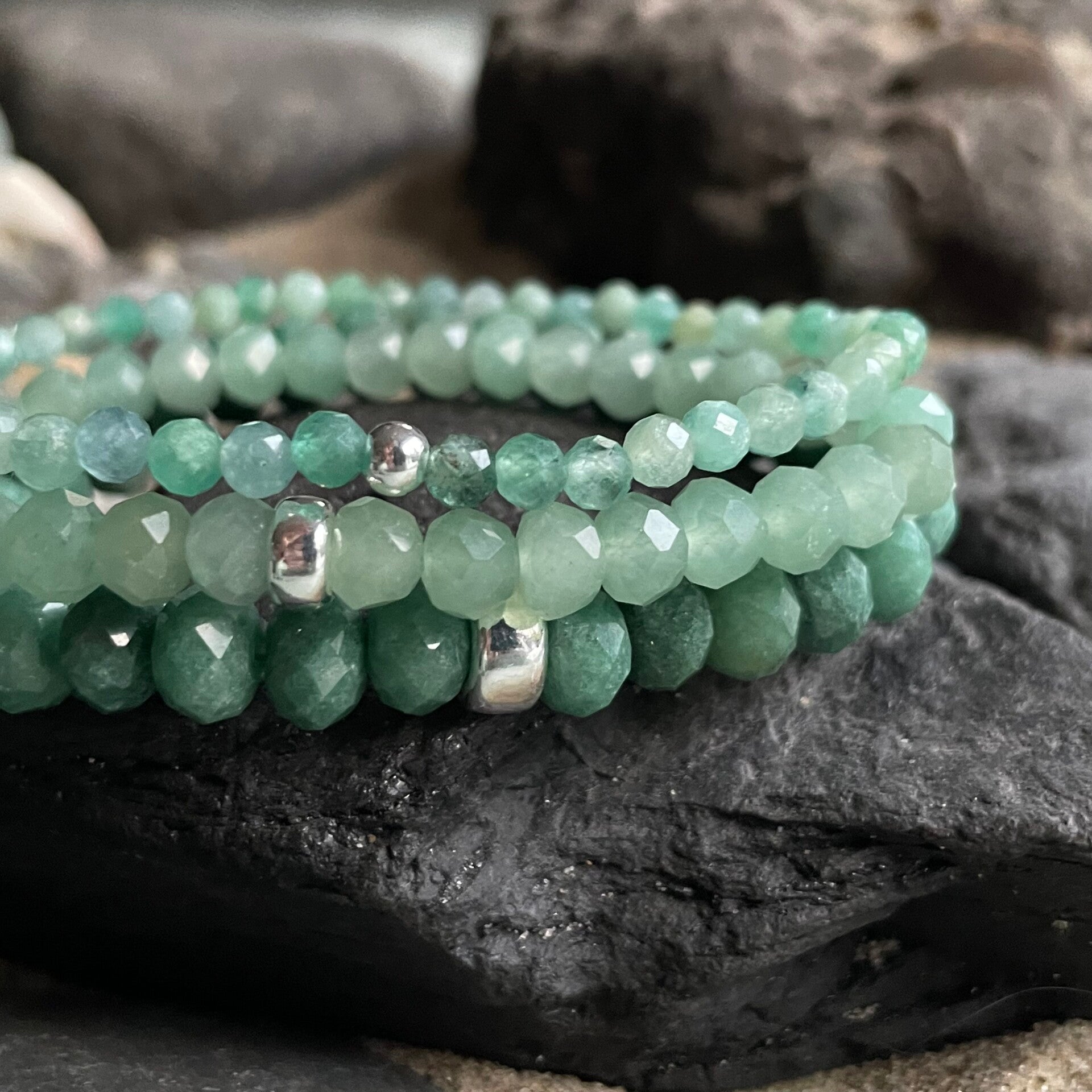 SMARAGD Edelstein Armband | 925 Sterling Silber | 4 mm | WALDTEICH