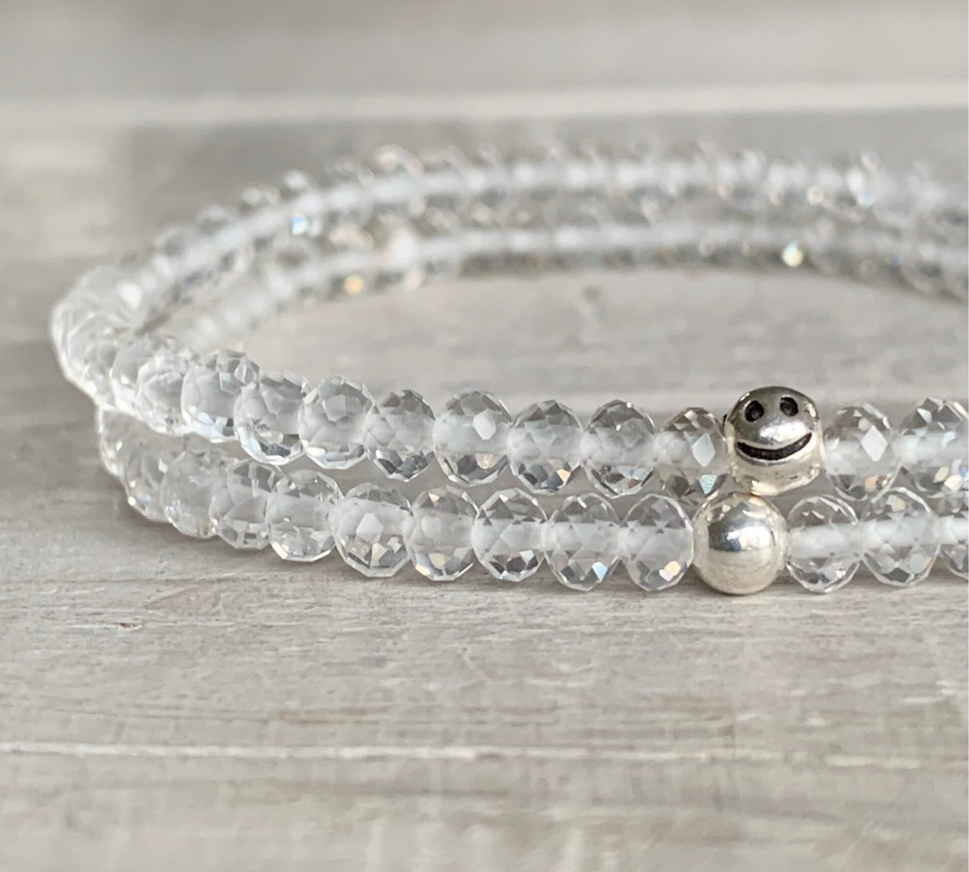 BERGKRISTALL Edelstein Armband | 925 Sterling Silber | BERGHÜTTE