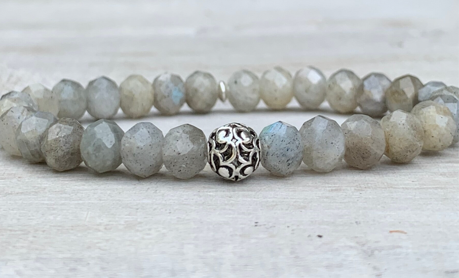 WUNSCHWELT ARMBAND | Labradorit | 925 Sterling Silber