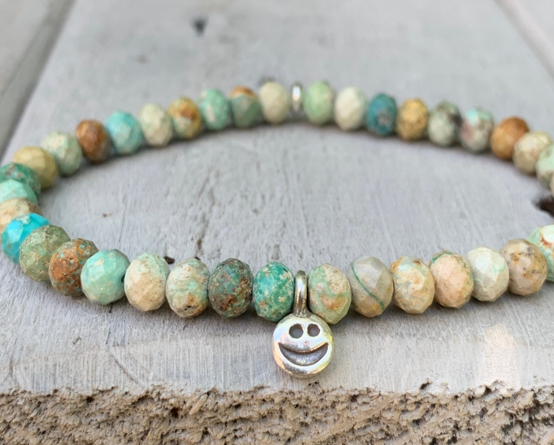 PERUANISCHER TÜRKIS (JASPIS) ARMBAND | Sterling Silber | SEEWASSER SMILE