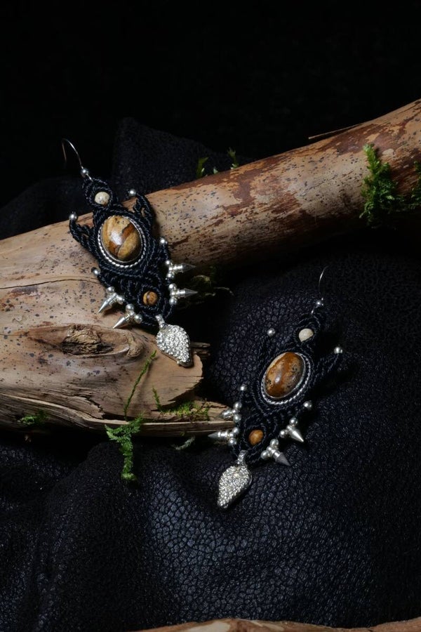 Boucles d'oreilles "Anarchiste Fossile"