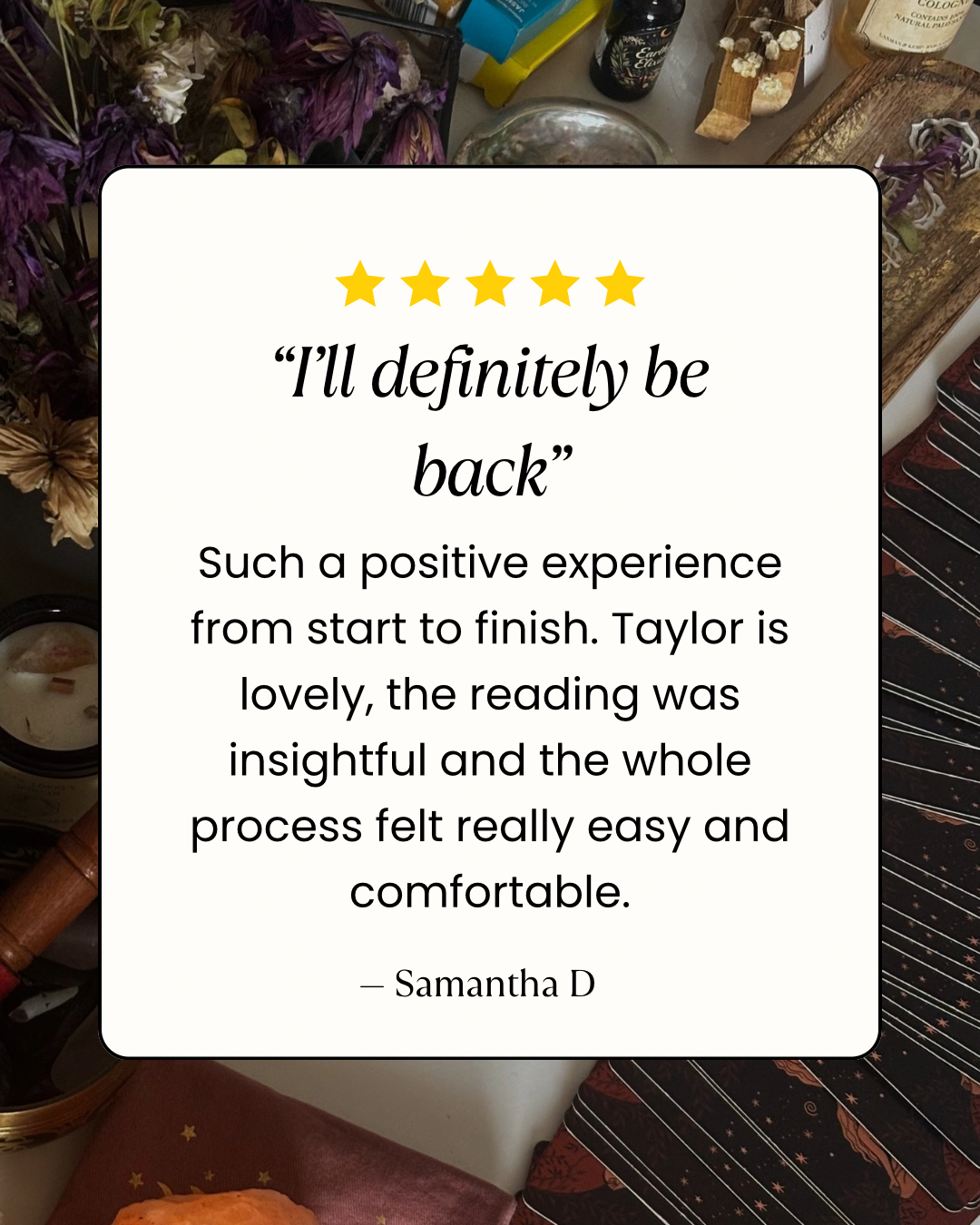 Samantha Testimonial