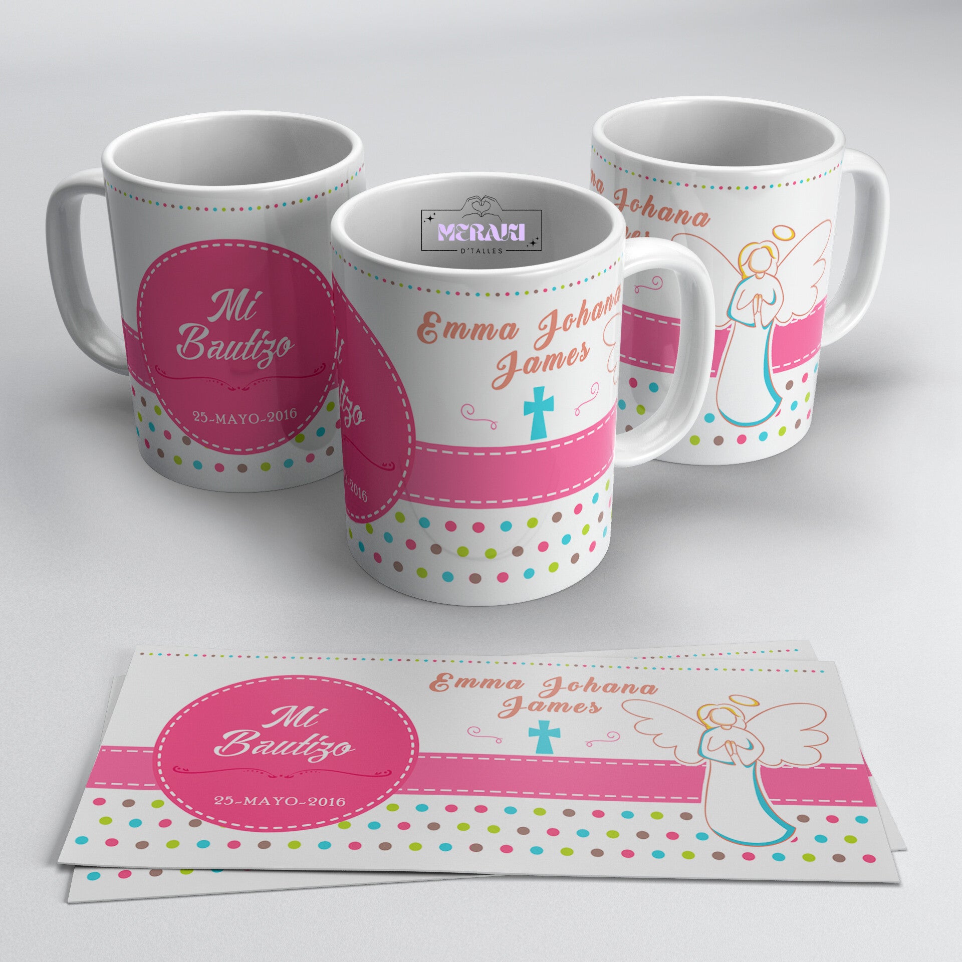 Taza Comunión/Bautizo - "Angel Ella"