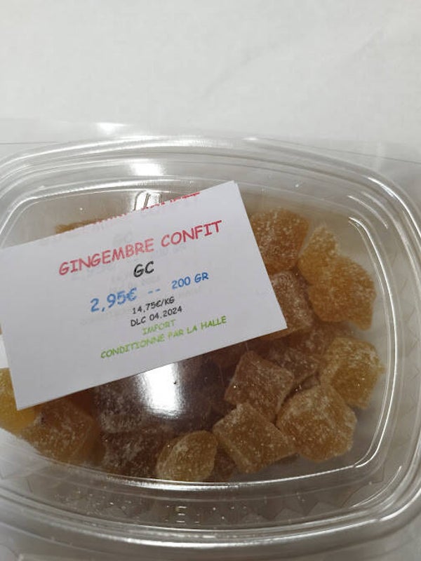 Gingembre confit 200 gr