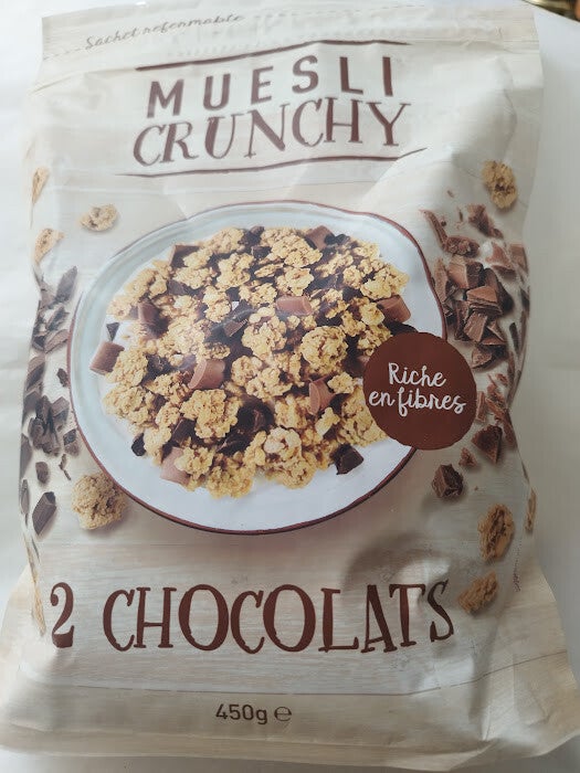 Muesli crunchy  2 chocolats 450 gr