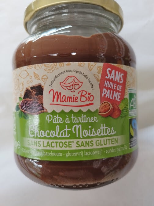 Pâte à tartiner sans lactose ni gluten 350 gr