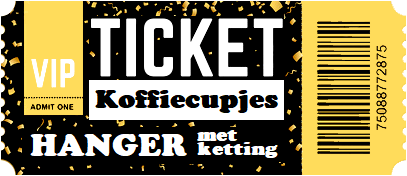 Workshop koffiecupjes hanger met ketting