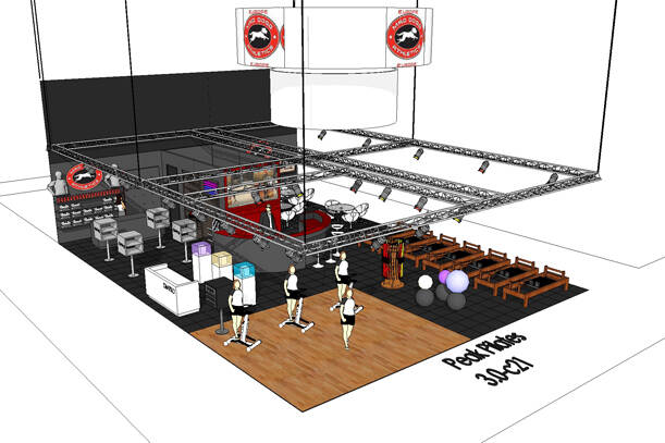 Fibo beursstand Mad Dogg Athletics USA – Essen studiozo