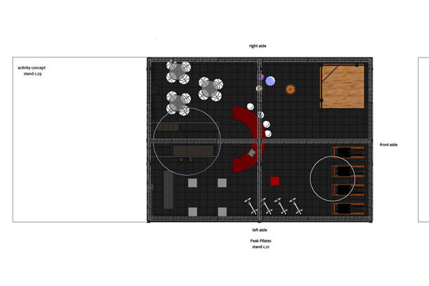 Fibo beursstand Mad Dogg Athletics USA Essen studiozo