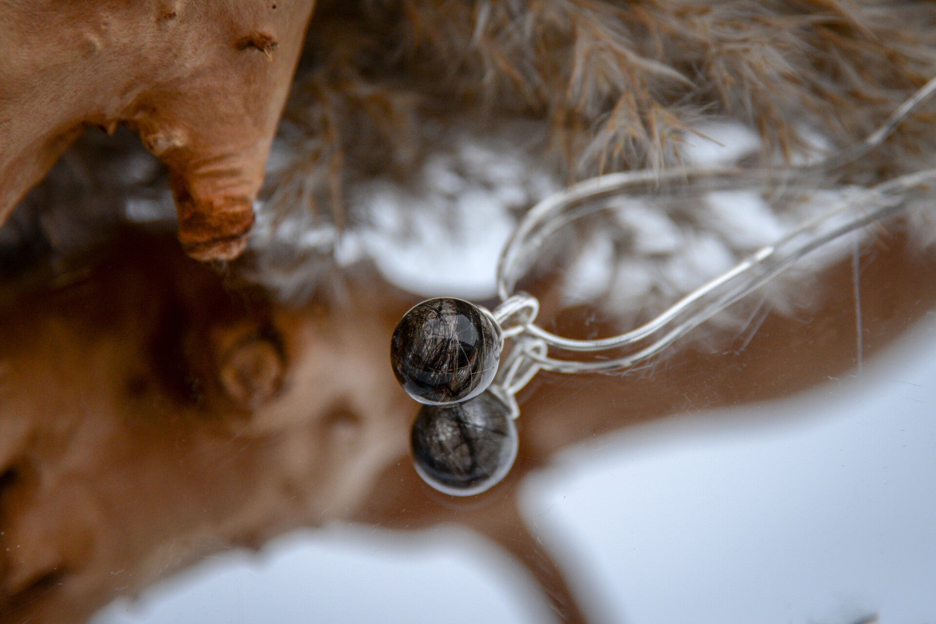 Perlen Anhänger Silber mit Halskette