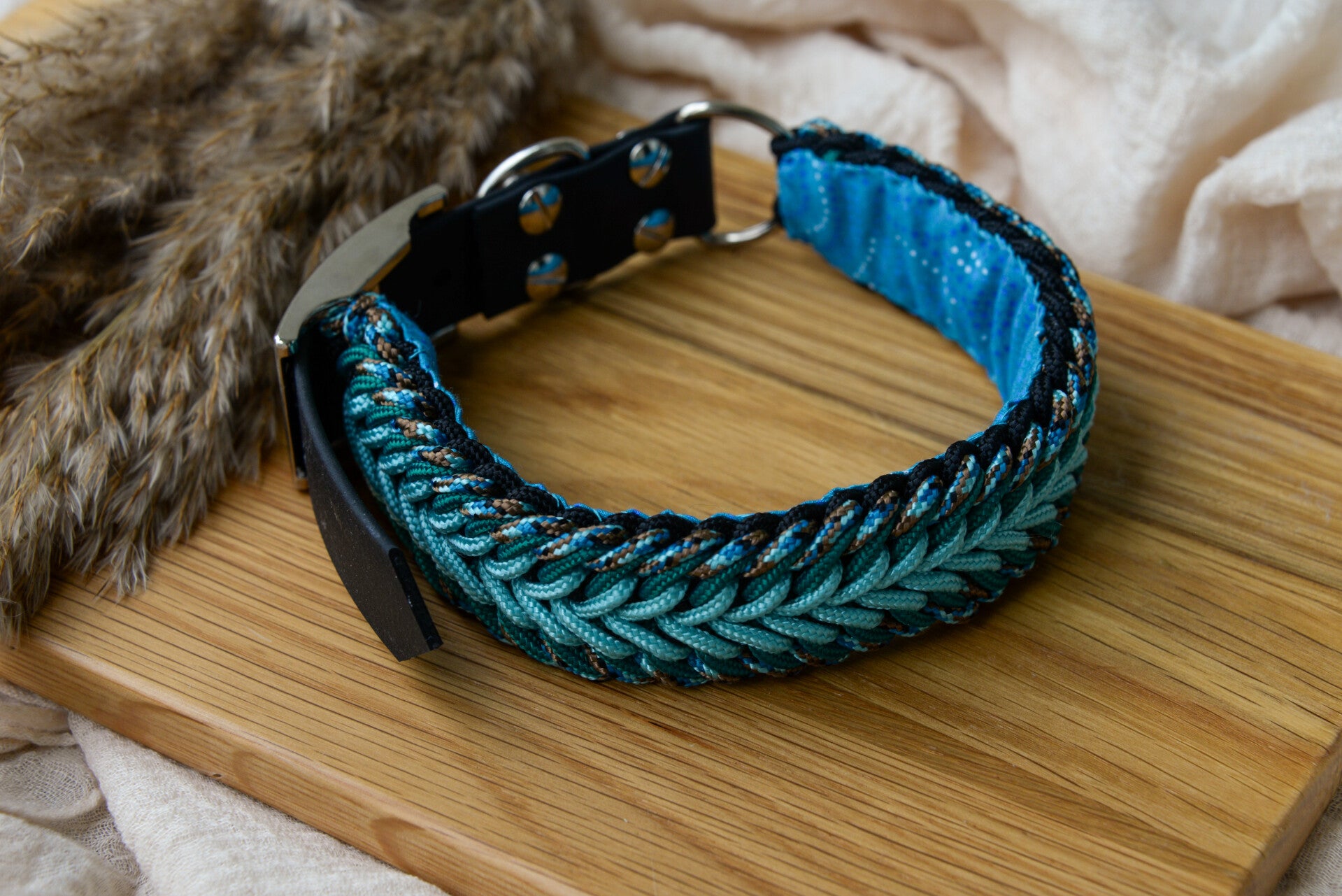 Halsband M "Ocean Steel"