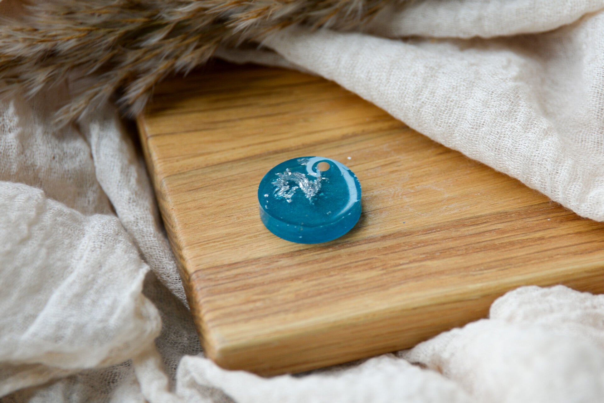 Hundemarke klein "Ocean Blue"