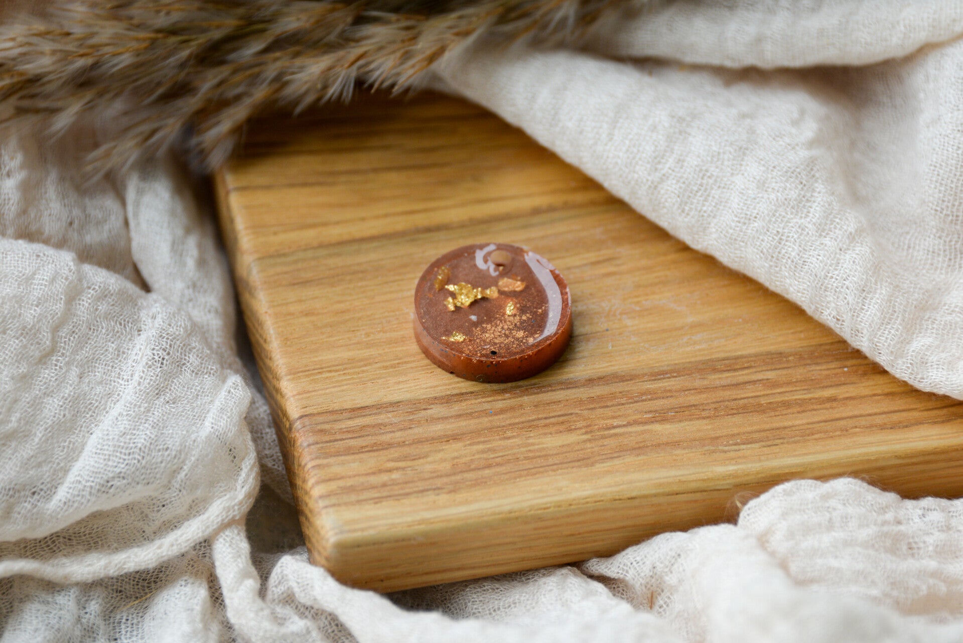 Hundemarke klein "Golden Copper"