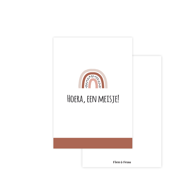 Kaartje hoera een meisje!