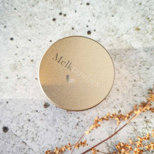 Metalen tandendoosje - mat goud