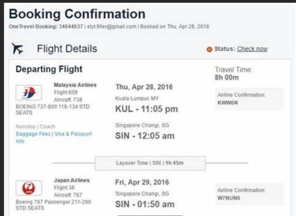 Tickets/Itiniery , Return Tickets