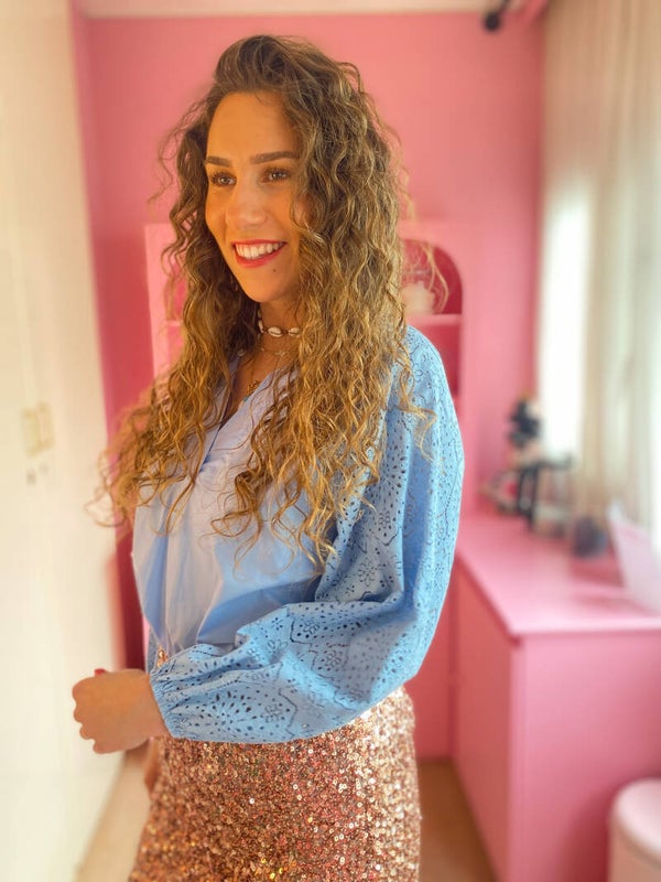 Roxy blouse licht blauw