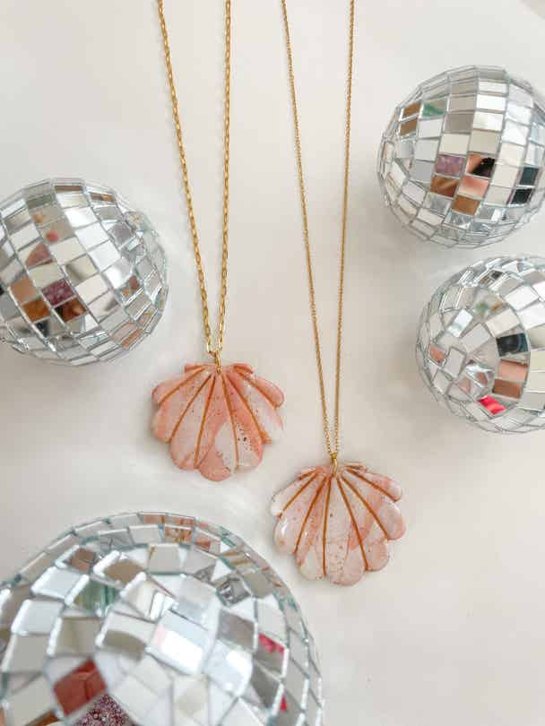 Witte droom schelp ketting