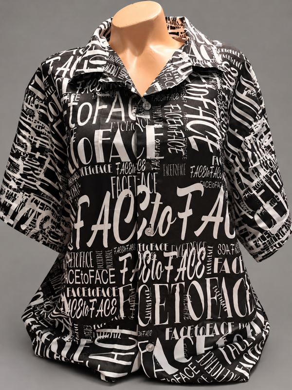 FACEtoFACE Blouse  all over print zwart/ wit