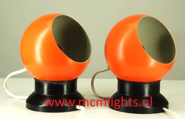 Ball magnet wall lamps by Benny Frandsen for Abo, Denmark, 1960's. Set of 2
