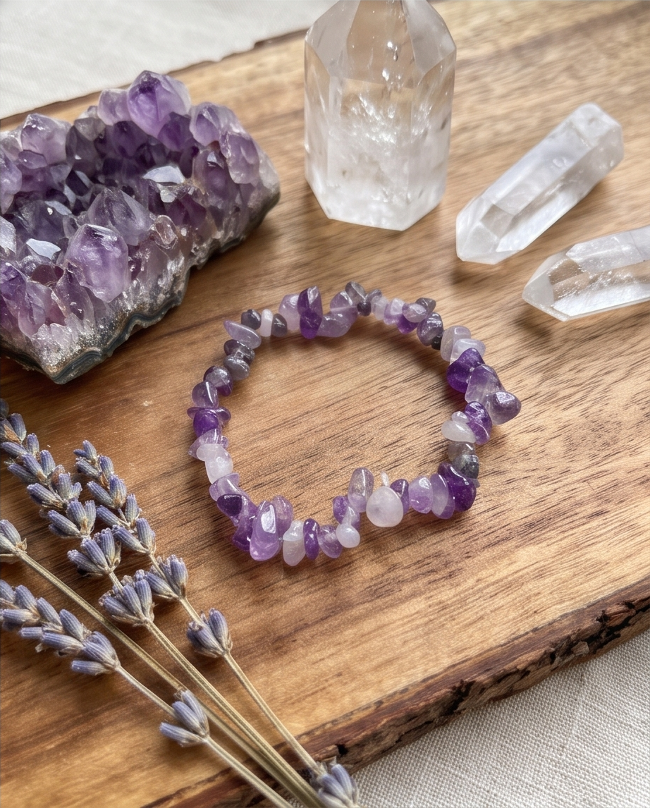 Bracelet Améthyste Rubanée Baroque 💜