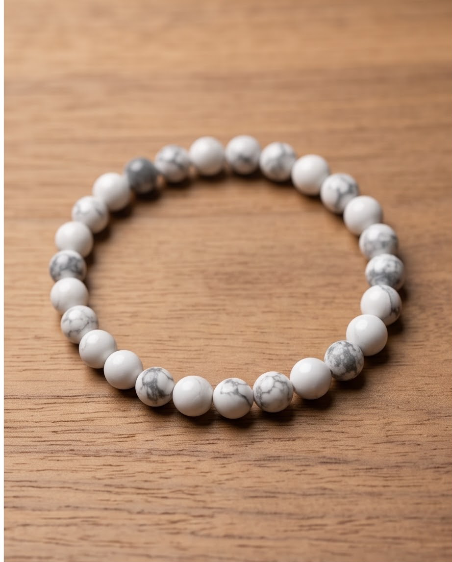 Bracelet Howlite Blanche 🤍