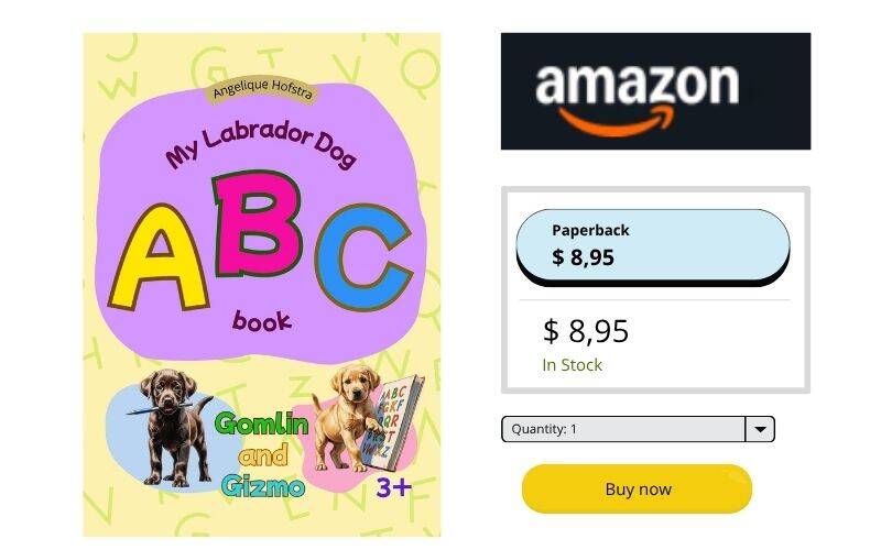 Gomlin and Gizmo | The ABC alphabet book with 2 labrador pups