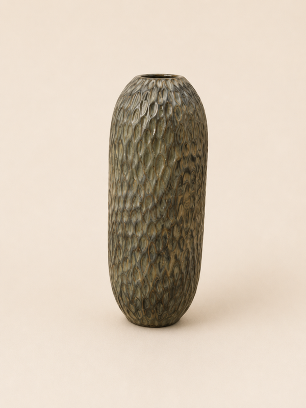 Textured Stoneware Vase