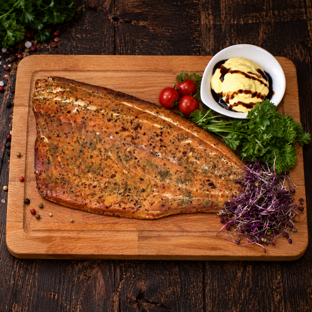 Geräucherte Gelbschwanzmakrele (Kingfish / Hiramasa)