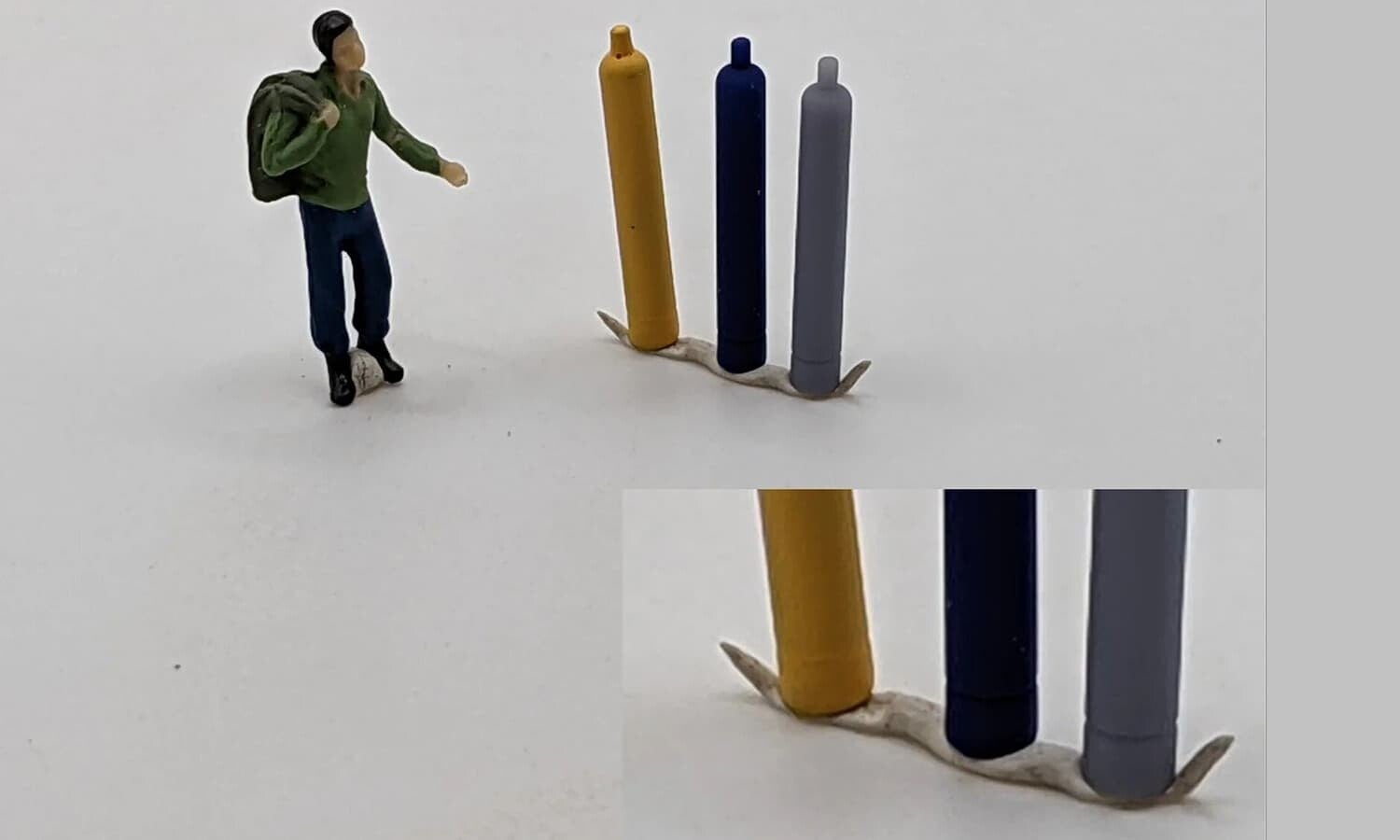 Gas-/Sauerstoffflaschen Set Spur H0