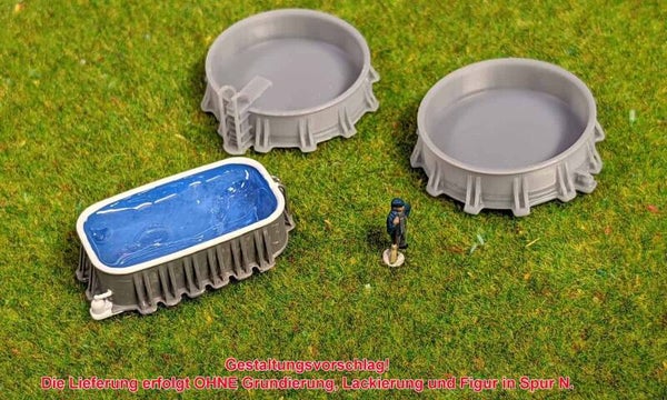 Aufstellpools im 3er Set Spur N
