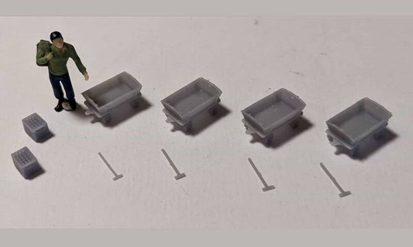 Bollerwagen / Handwagen Set Spur H0