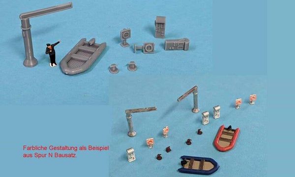 Hafen / Binnenhafen Ausschmückungsset Spur H0