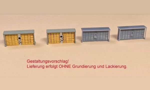 Packstation Set, Briefkasten und Briefmarkenautomat Spur N