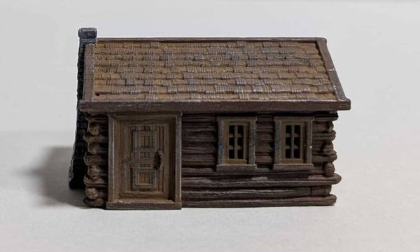 2 Stück - Wild West Siedler/Farmer Blockhaus mit Zubehör Spur N