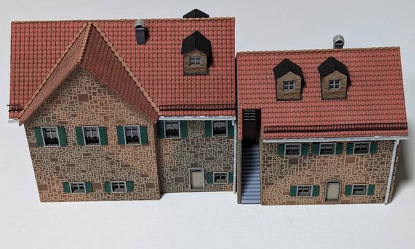 Bruchstein Häuserzeile 2 Lasercut Basatz Spur N