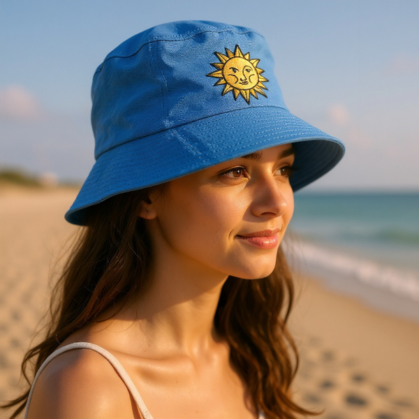 Blue Sunny Hat – Wide Brim Outdoor Hat for Sun Protection | Lightweight Travel & Gardening Hat