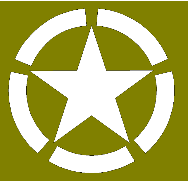 Invasion star in verschillende maten