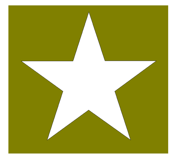 ster zonder cirkel in verschillende maten