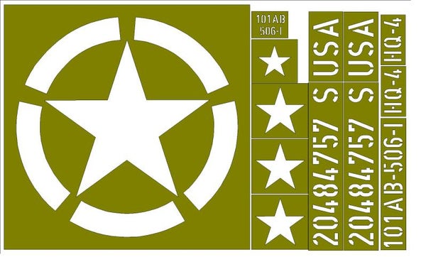 Stencil-set met 2 registratienummers