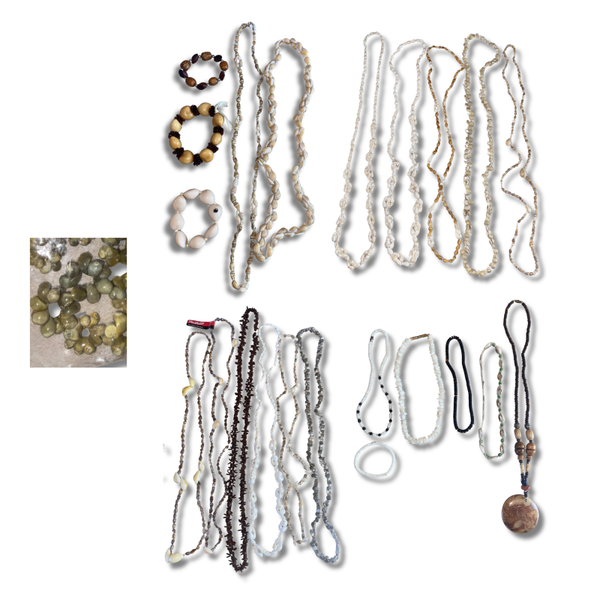 Ocean-Inspired Shell Jewelry Set 20+ Pieces – Handmade Natural Elegance