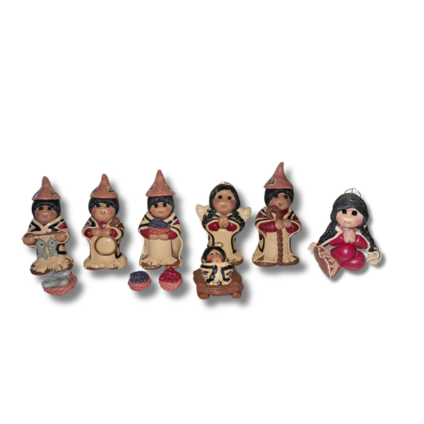 Vintage Mexican Ornature Nativity Set