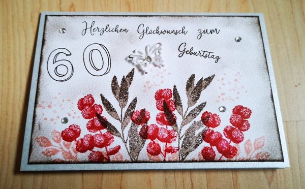 Normale Karte 60.Herzlichen Glückwunsch... 14,8cm x 10cm