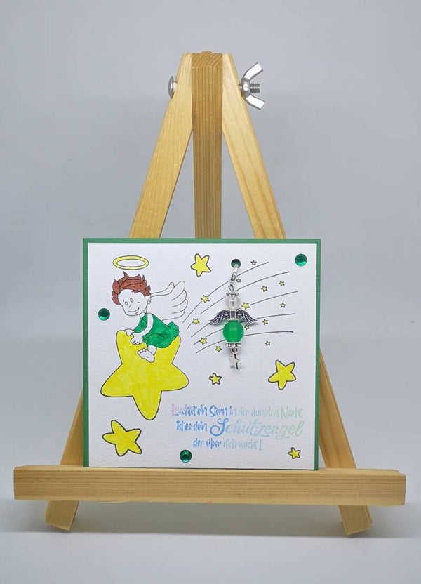 Normale Karte mit Schutzengel 11cm x 11cm