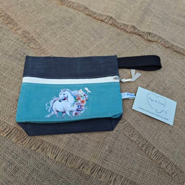 Pochette bicolore Crin Blanc.