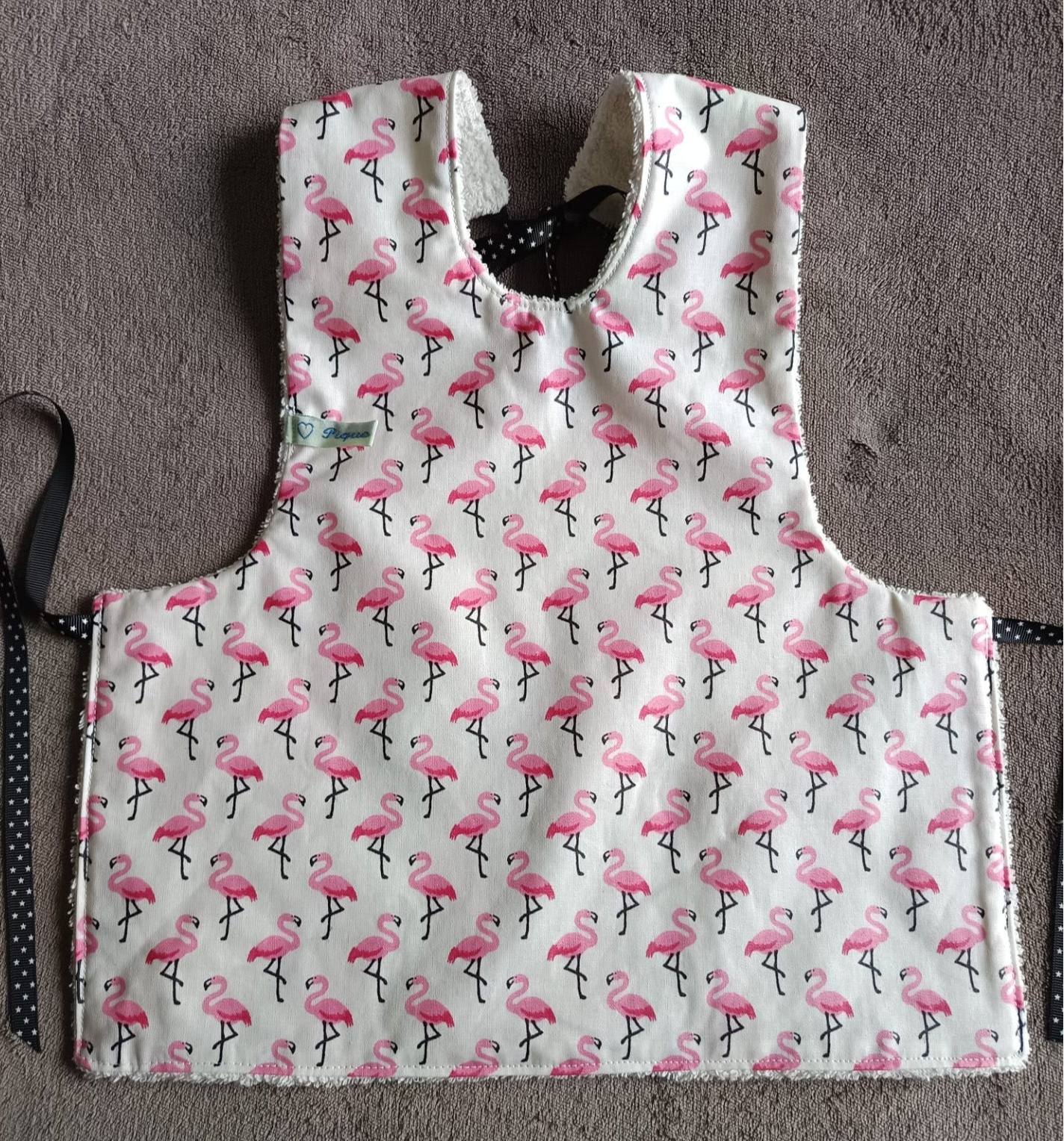 Bavoir- tablier Flamants roses