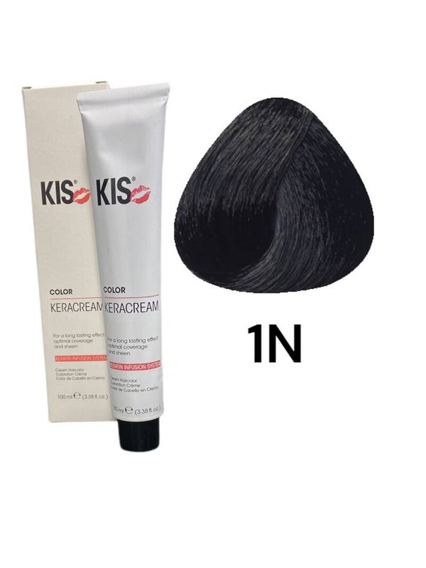 KIS N1 - Zwart KeraCream Color Haarverf 100ml.