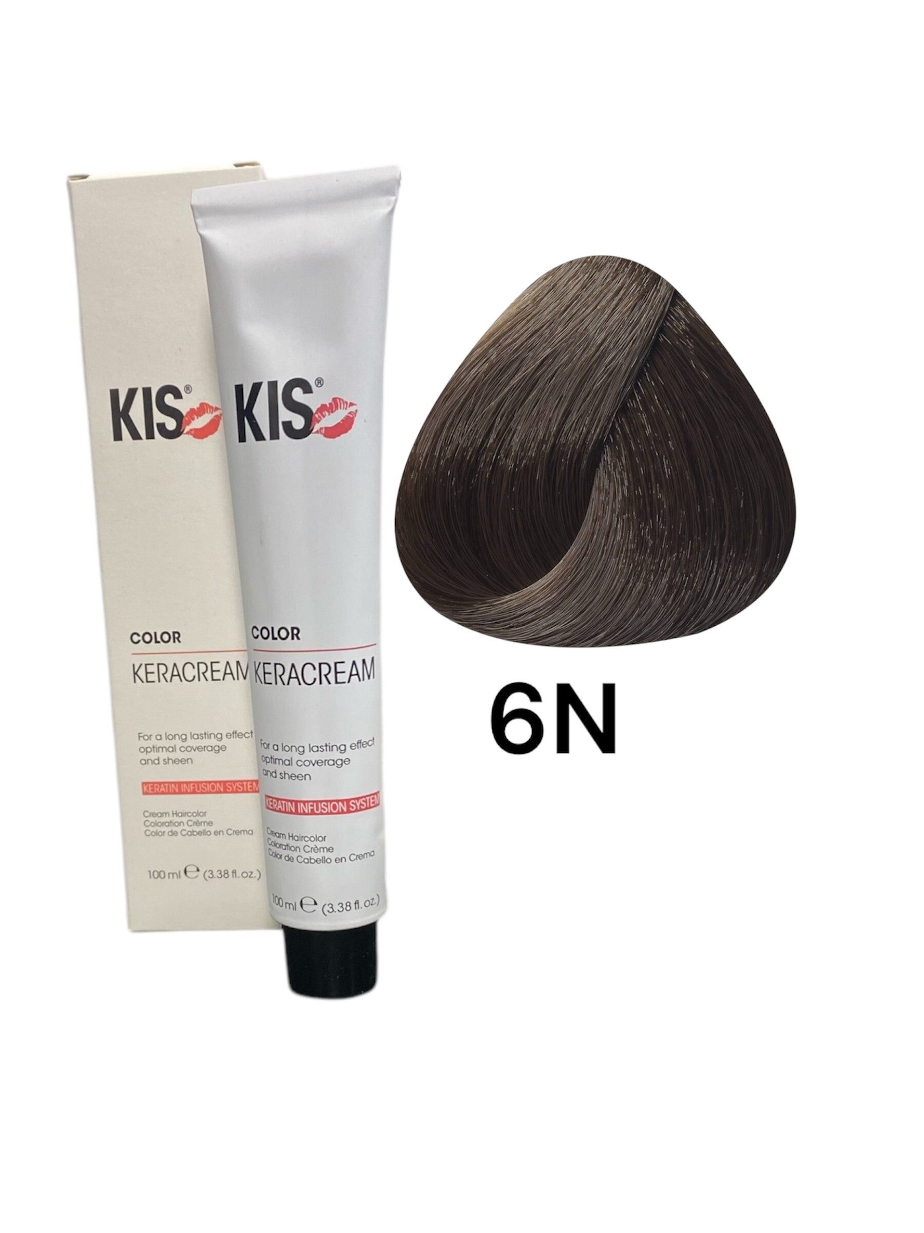 KIS 6N - Donkerblond KeraCream Color Haarverf 100ml.